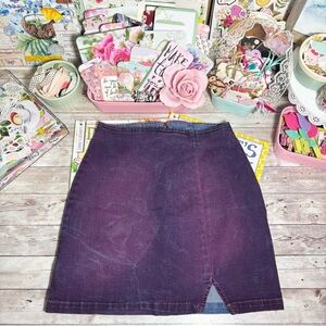 Wild Fable Acid Wash Purple & Blue Dyed Stretch Mid-Rise Denim Mini Skirt Sz.00